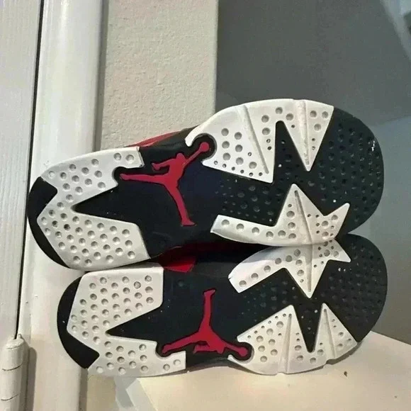 Nike Air Jordan 6 Retro Toro Bravo Red Black DV3605-600 Youth 1Y Pre-owned - Picture 8 of 9